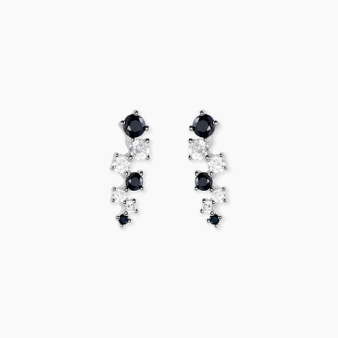 Boucles D'oreilles Pendantes Gaya Argent Blanc Oxyde De Zirconium - Boucles d'oreilles fantaisie Femme | Histoire d&rsquo;Or