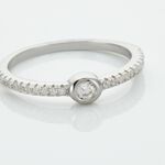 Bague Maryne Argent Blanc Oxyde De Zirconium - Bagues solitaires Femme | Histoire d&rsquo;Or