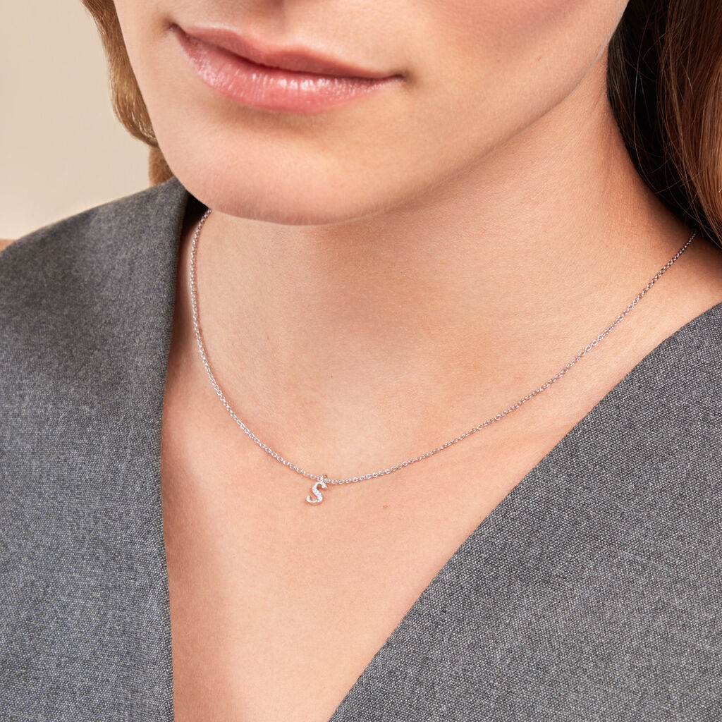 Collier Neruda Argent Blanc Oxyde De Zirconium - Colliers fantaisie Femme | Histoire d’Or