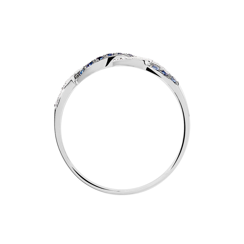 Bague Sofia Or Blanc Saphir Et Diamant - Bagues avec pierre Femme | Histoire d’Or