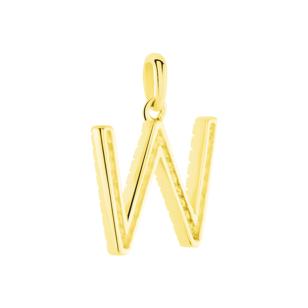 Pendentif Lettre W Or Jaune Oxyde - Pendentifs Famille | Histoire d’Or