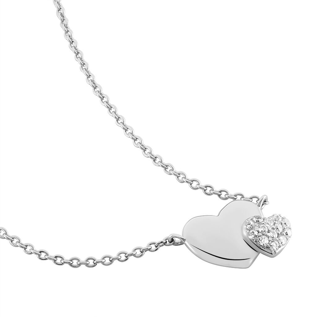 Collier Flamen Argent Blanc Oxyde De Zirconium - Colliers fantaisie Femme | Histoire d&rsquo;Or