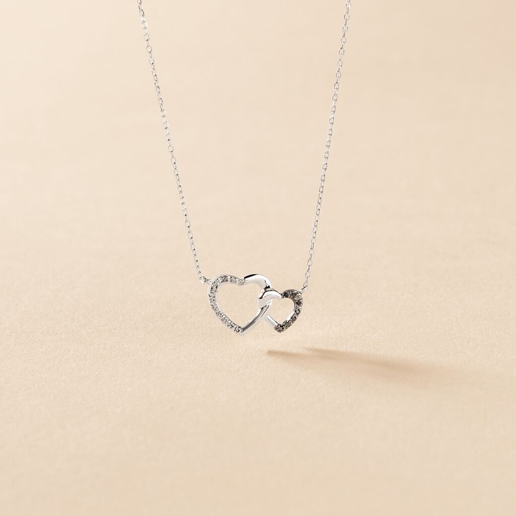 Collier Silana Or Blanc Diamant - Colliers Femme | Histoire d&rsquo;Or