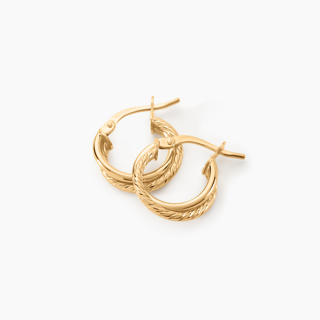 Créoles Maelia Or Jaune - Boucles d'oreilles créoles Femme | Histoire d’Or