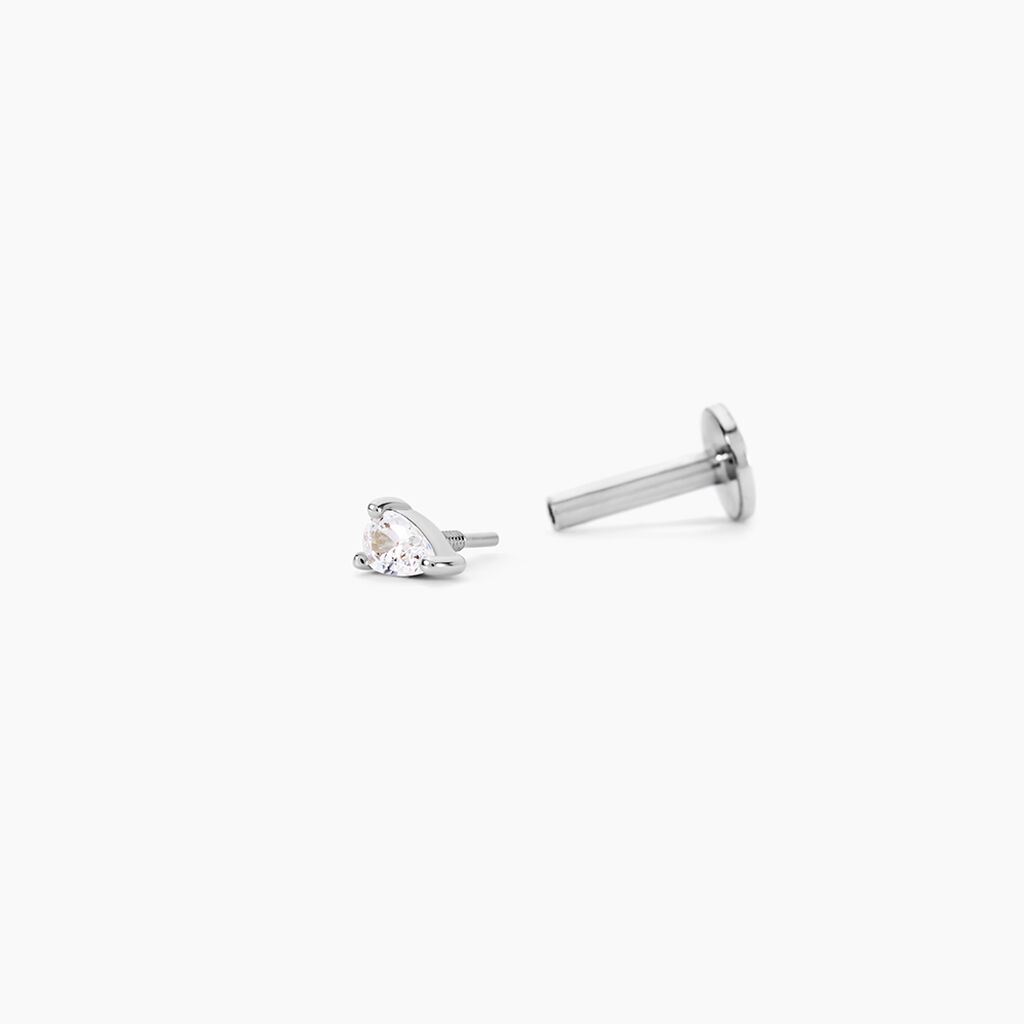 Piercing Dulcy Argent Blanc Oxyde De Zirconium - Piercings d'oreilles Femme | Histoire d&rsquo;Or