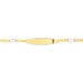 Bracelet Identité Bartolomee Maille Alternee 1/3 Or Bicolore - Bracelets Communion Enfant | Histoire d’Or