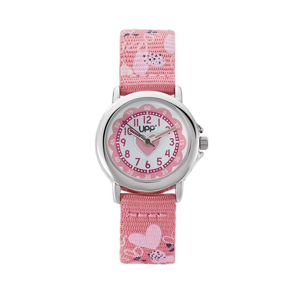 Montre Upp Lea Blanc Et Rose - Bijoux Coeur Enfant | Histoire d’Or
