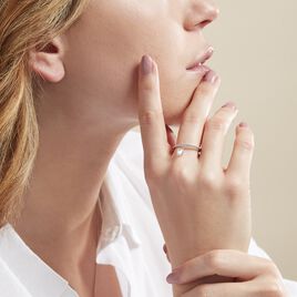 Bague Aodh Argent Blanc Oxyde De Zirconium - Bagues solitaires Femme | Histoire d’Or