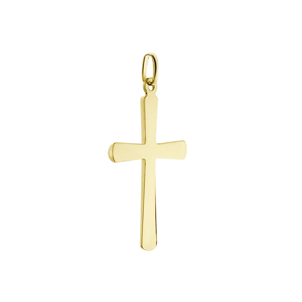 Pendentif Alyssa Croix Or Jaune - Pendentifs Baptême Famille | Histoire d’Or