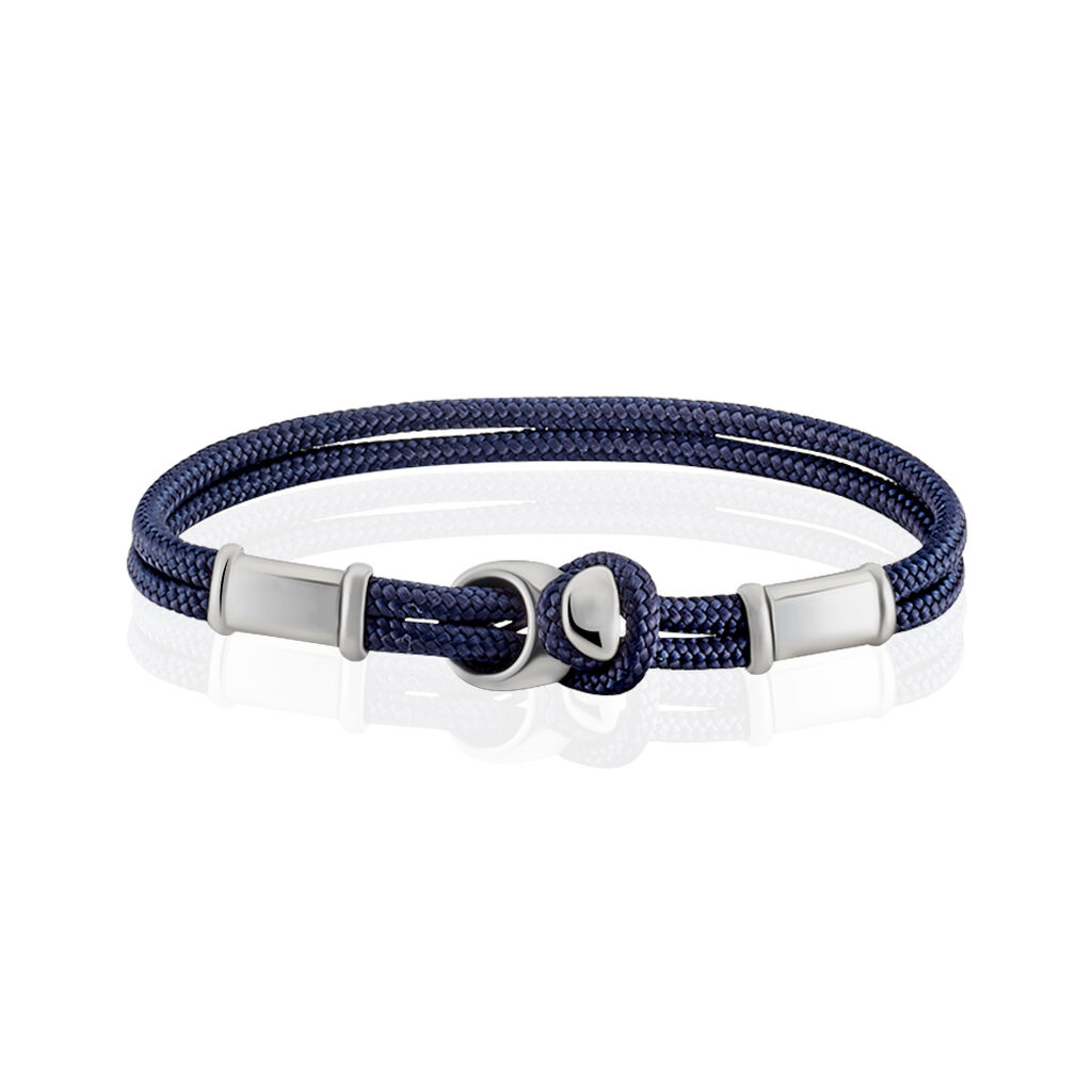 Bracelet Sylvain Acier Blanc - Bracelets cordon Homme | Histoire d’Or