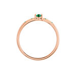 Bague Gemmie Argent Rose Oxyde De Zirconium - Bagues solitaires Femme | Histoire d&rsquo;Or