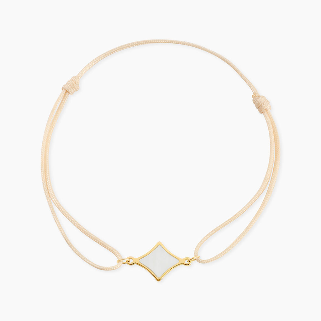 Bracelet Lucky Gems Or Jaune Nacre - Bracelets cordon Femme | Histoire d&rsquo;Or