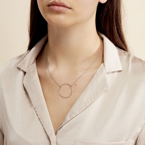 Collier Hibis Argent Blanc - Colliers fantaisie Femme | Histoire d’Or
