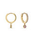 Creoles Dili Plaqué Or Pierres - Boucles d'oreilles créoles Femme | Histoire d’Or