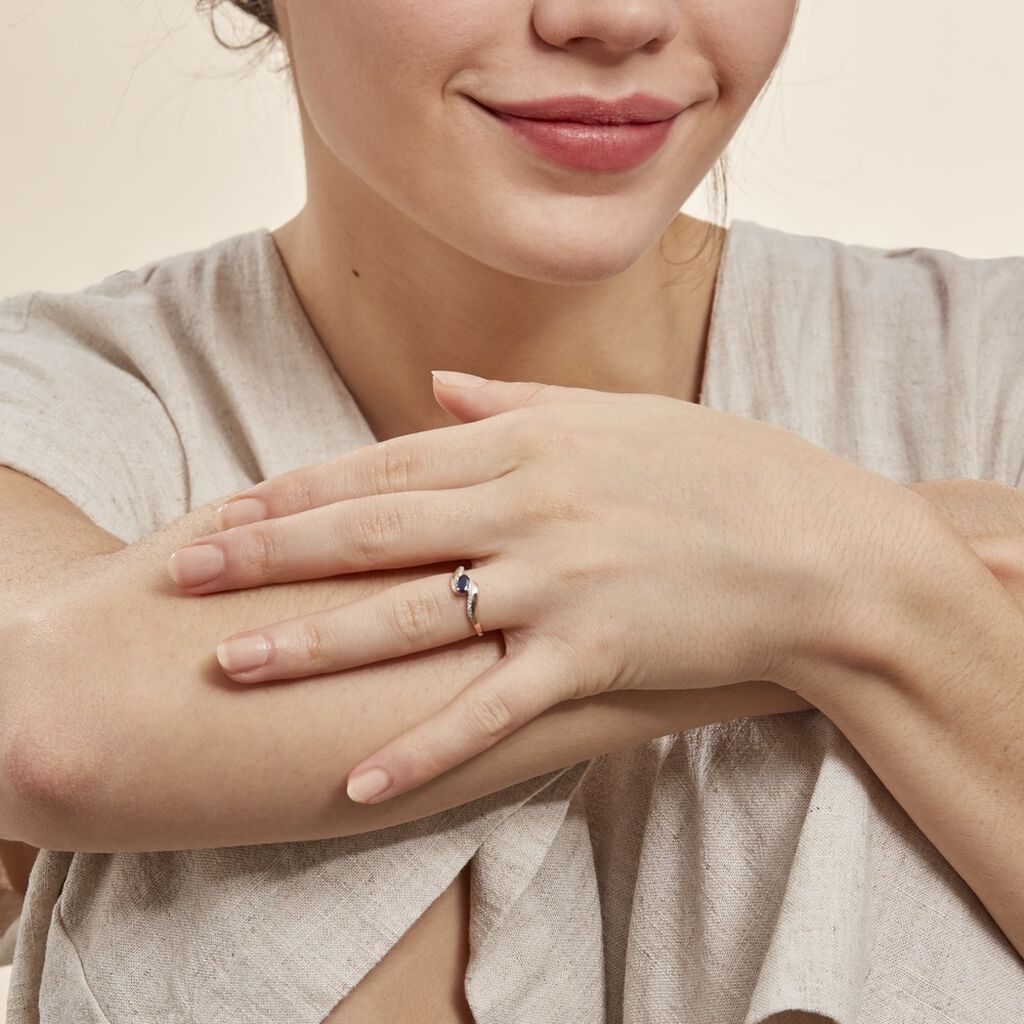 Bague Celestine Or Jaune Saphir Et Diamant - Bagues solitaires Femme | Histoire d’Or