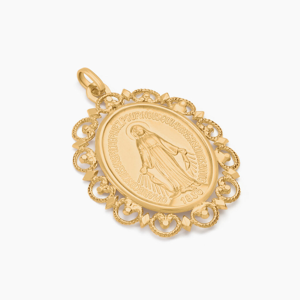 Pendentif Santo Or Jaune - Pendentifs Baptême Famille | Histoire d’Or