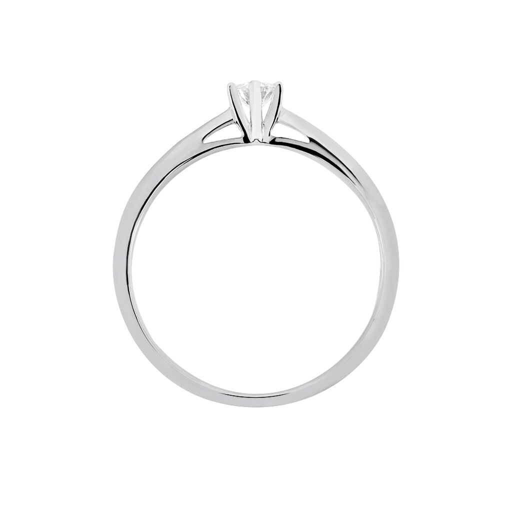 Bague Solitaire Veronika Or Blanc Diamant - Bagues solitaires Femme | Histoire d’Or