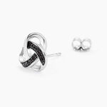 Boucles D'oreilles Puces Melina Argent Blanc Oxyde De Zirconium - Boucles d'oreilles fantaisie Femme | Histoire d&rsquo;Or
