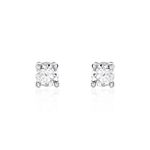 Boucles D'oreilles Puces Victoria Or Blanc Diamant - Clous d'oreilles Femme | Histoire d&rsquo;Or