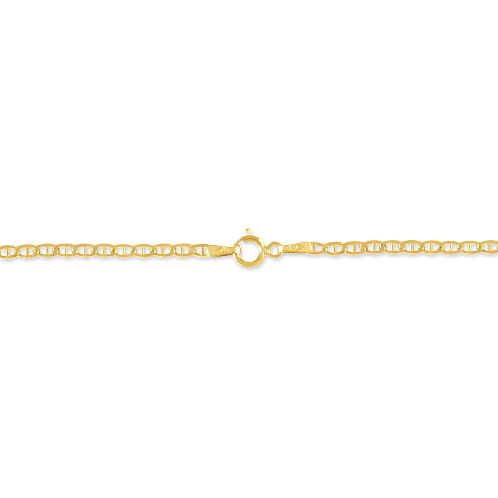 Bracelet Capucin Or Jaune Maille Marine Plate - Bracelets chaîne Femme | Histoire d’Or