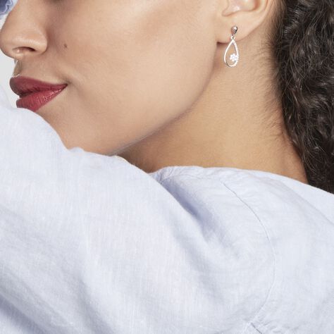 Boucles D'oreilles Pendantes Deusoniensis Argent Oxyde - Boucles d'oreilles fantaisie Femme | Histoire d’Or