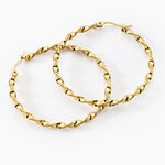 Creoles Acier Dore Antonello - Boucles d'oreilles cr&eacute;oles Femme | Histoire d&rsquo;Or