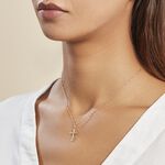 Pendentif Bathilde Croix Striee Or Jaune - Pendentifs Bapt&ecirc;me Famille | Histoire d&rsquo;Or