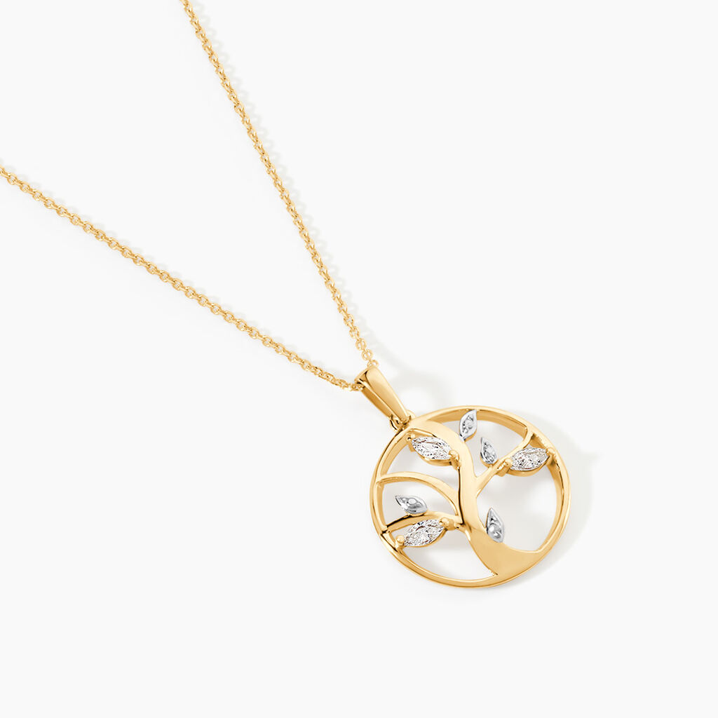 Pendentif Godolieba Or Jaune Oxyde De Zirconium - Pendentifs Femme | Histoire d&rsquo;Or