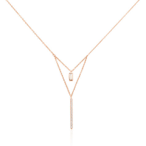 Collier Tea Argent Blanc Oxyde De Zirconium - Colliers fantaisie Femme | Histoire d’Or