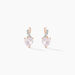 Boucles D'oreilles Puces Or Rose Clothilde Quartz - Clous d'oreilles Femme | Histoire d’Or