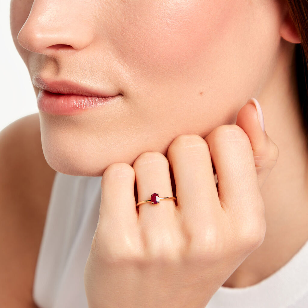 Bague Lily Or Jaune Rubis -  Femme | Histoire d&rsquo;Or