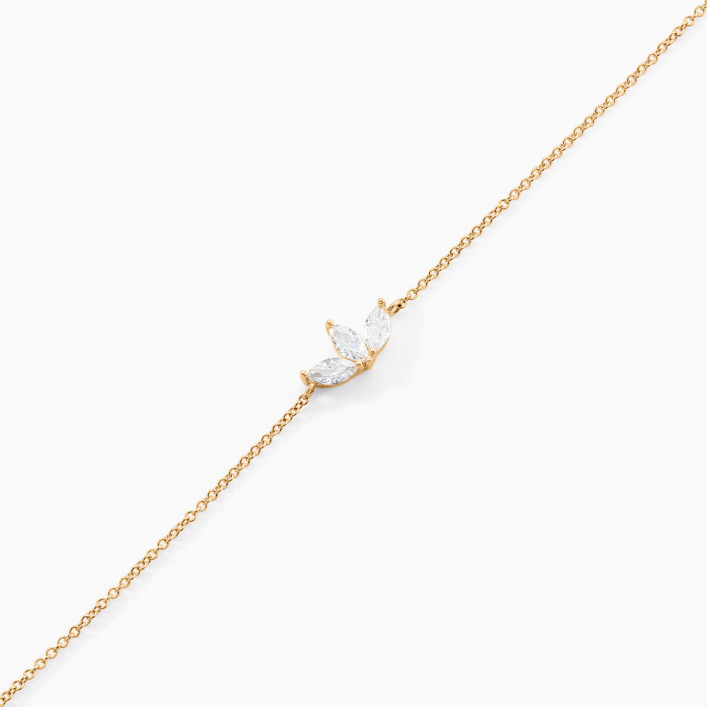 Bracelet Marquise Or Jaune Oxyde De Zirconium - Bracelets Femme | Histoire d&rsquo;Or