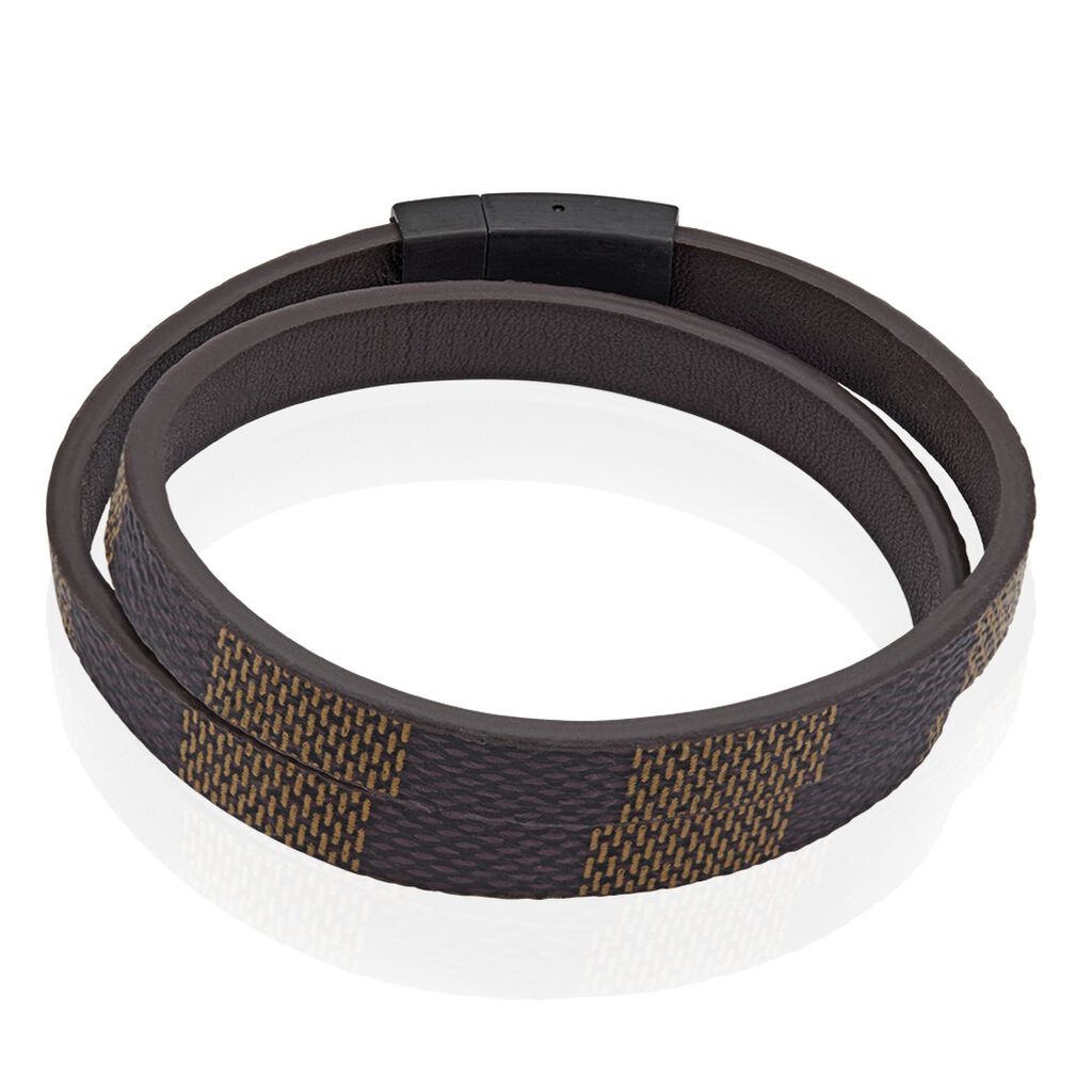Bracelet Jourdan Chicago Cuir Noir Et Marron - Bracelets Homme | Histoire d&rsquo;Or