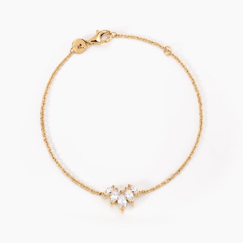 Bracelet Amazonia Plaqu&eacute; Or Jaune Oxyde De Zirconium - Bracelets Femme | Histoire d&rsquo;Or