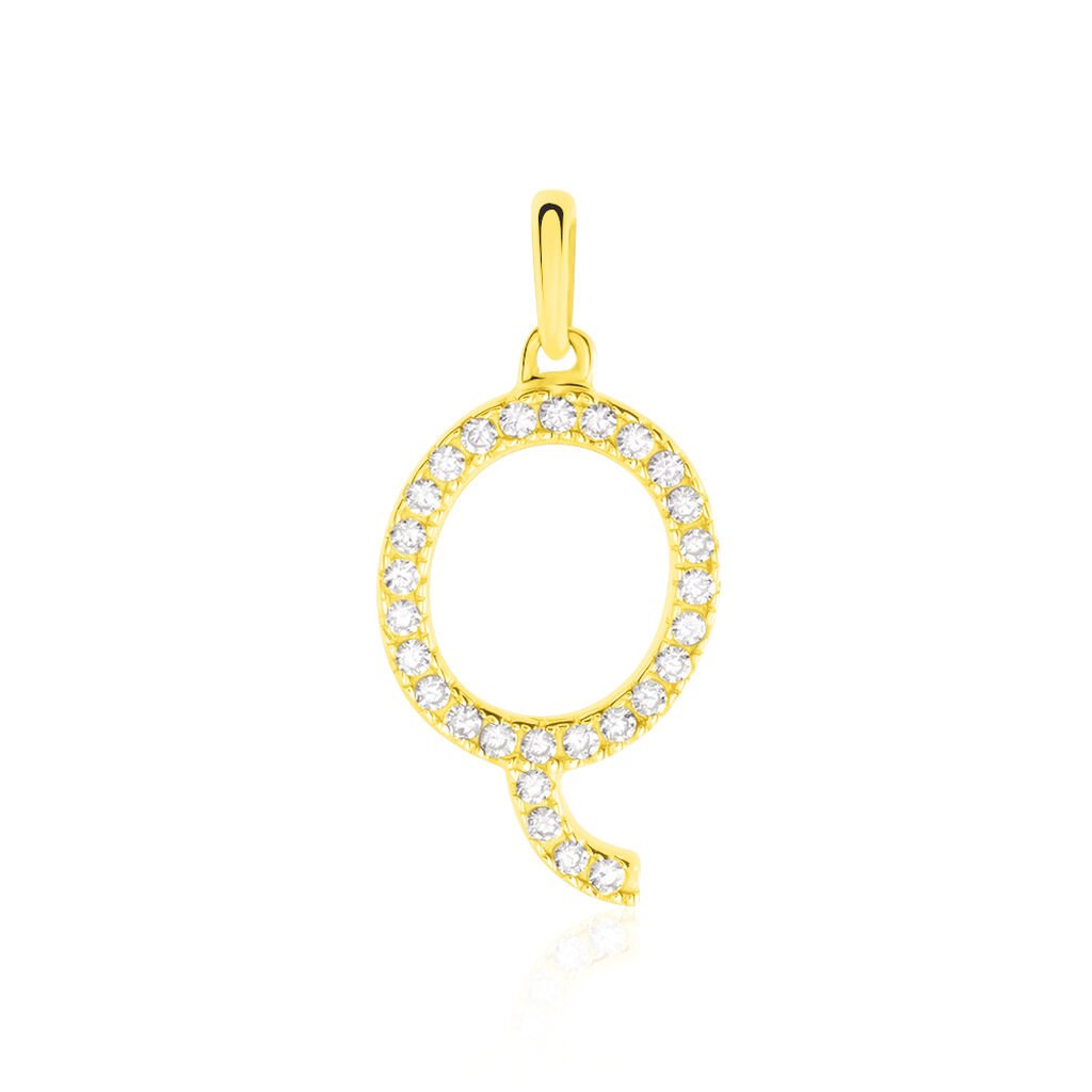 Pendentif Lettre Q Or Jaune Oxyde - Pendentifs Famille | Histoire d’Or