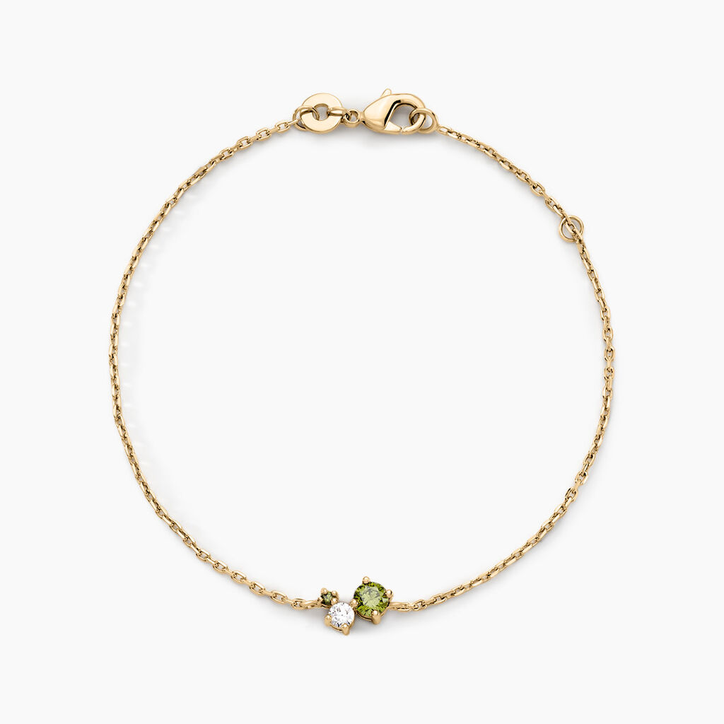 Bracelet Sharleen Plaqu&eacute; Or Jaune Oxyde De Zirconium - Bracelets Femme | Histoire d&rsquo;Or