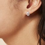 Boucles D'oreilles Puces Argent Blanc Tania Oxydes De Zirconium - Boucles d'oreilles fantaisie Femme | Histoire d&rsquo;Or