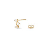 Boucles D'oreilles Puces Mureille Or Jaune Oxyde De Zirconium - Clous d'oreilles Femme | Histoire d&rsquo;Or