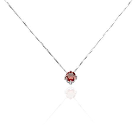 Collier Dwight Argent Blanc Oxyde De Zirconium Rouge - Colliers fantaisie Femme | Histoire d&rsquo;Or