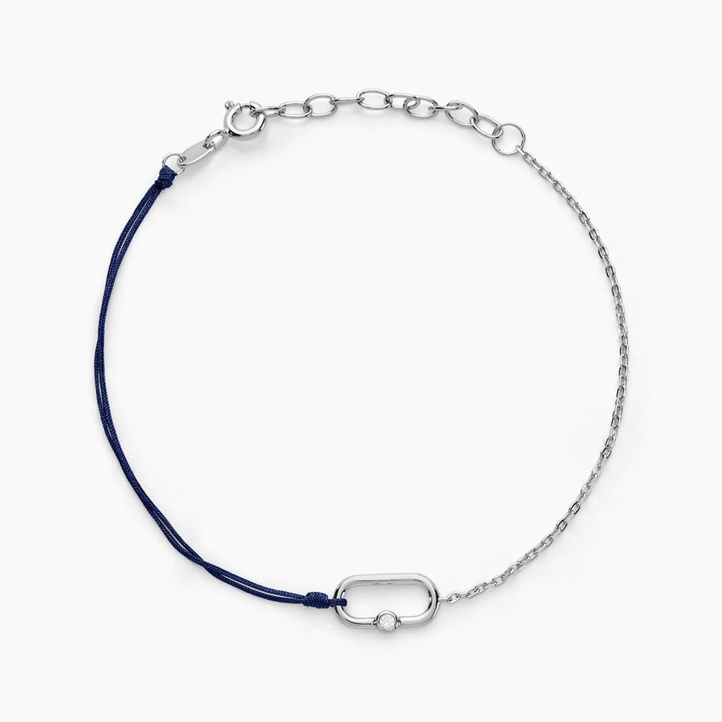 Bracelet Infini Pop Argent Blanc Oxyde De Zirconium - Bracelets cordon Famille | Histoire d’Or