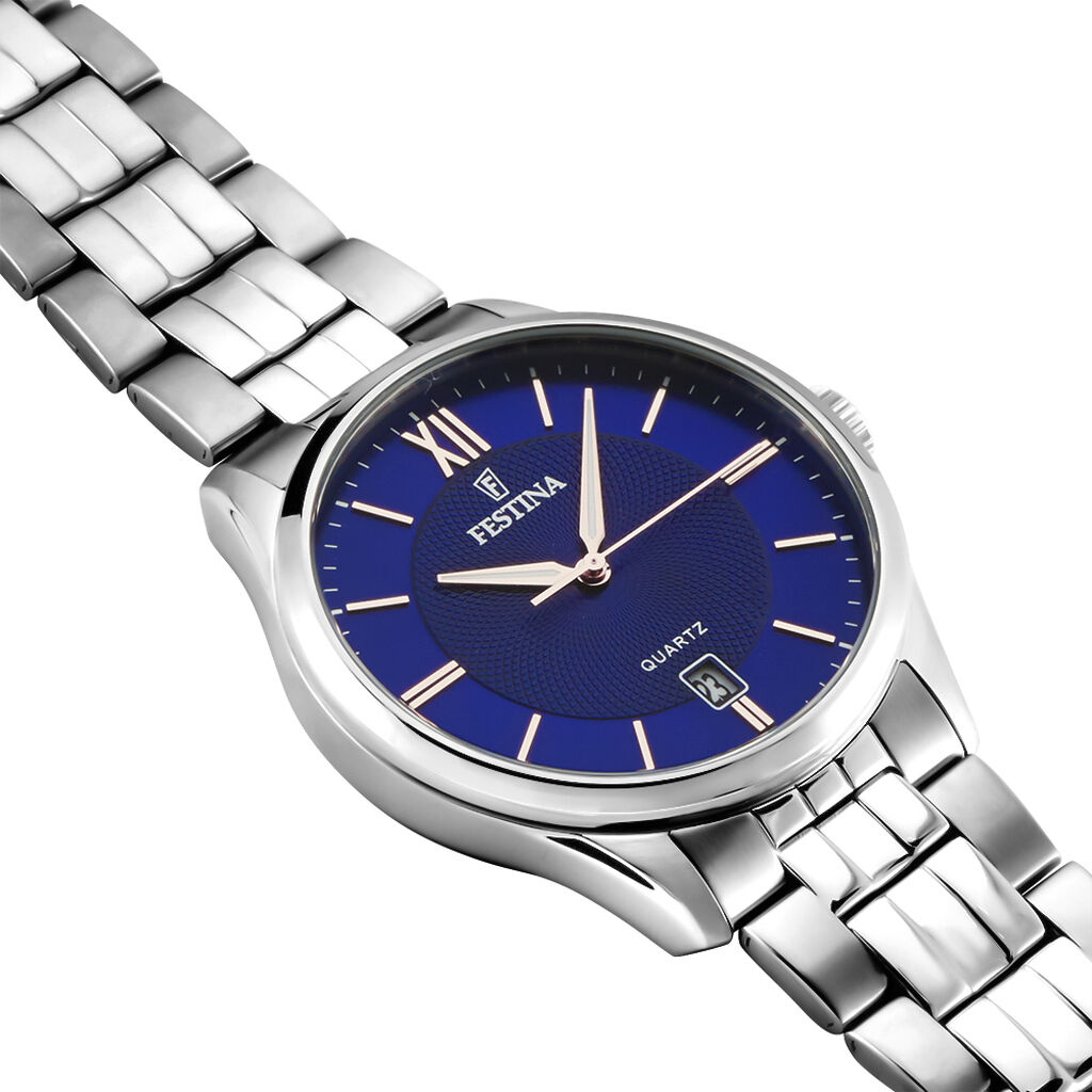 Montre Festina Classics Bleu - F&ecirc;te des p&egrave;res Homme | Histoire d&rsquo;Or