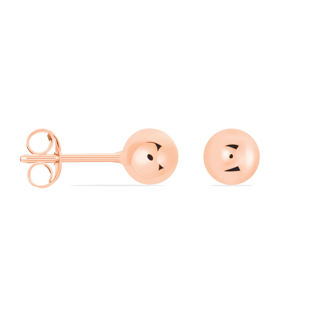Boucles D'oreilles Puces Virgie Argent Rose - Boucles d'oreilles fantaisie Femme | Histoire d’Or