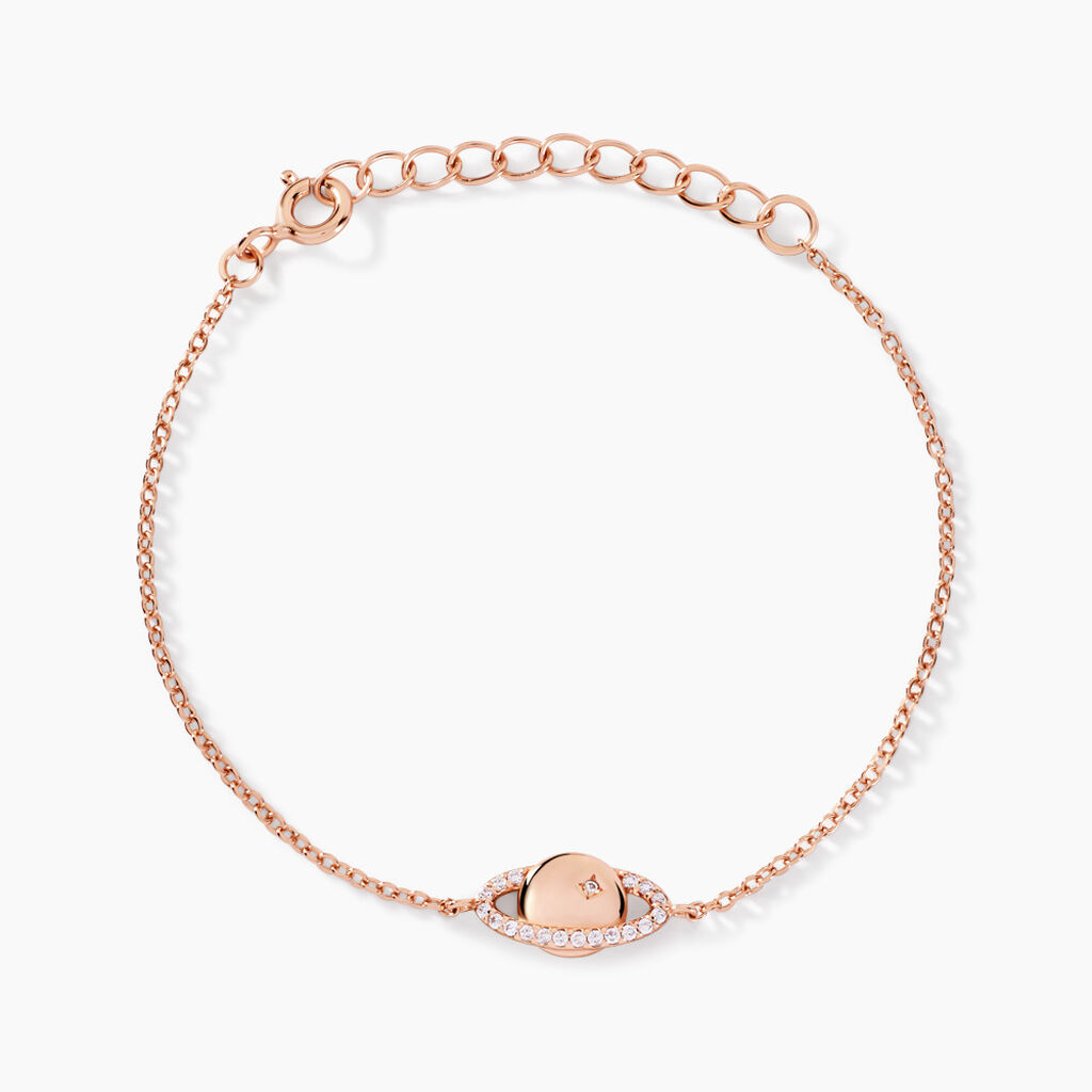 Bracelet Phibi Argent Rose Oxyde De Zirconium - Bracelets Femme | Histoire d&rsquo;Or