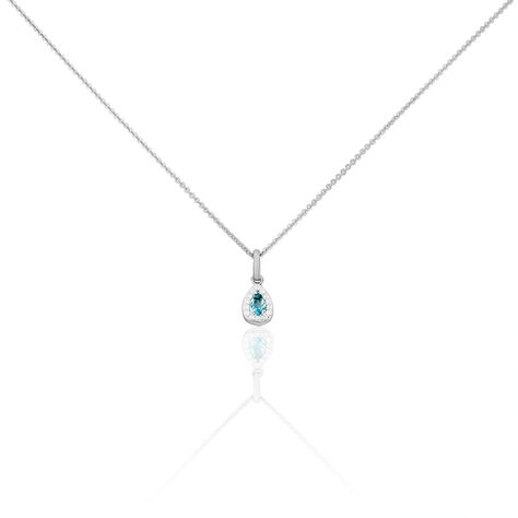 Collier Tania Argent Blanc Pierre De Synthese Et Oxyde De Zirconium - Colliers fantaisie Femme | Histoire d’Or