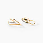 Cr&eacute;oles Luna Or Jaune Strass - Boucles d'oreilles cr&eacute;oles Femme | Histoire d&rsquo;Or