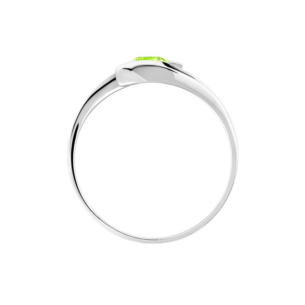 Bague Tiphaine Or Blanc Péridot - Bagues avec pierre Femme | Histoire d’Or