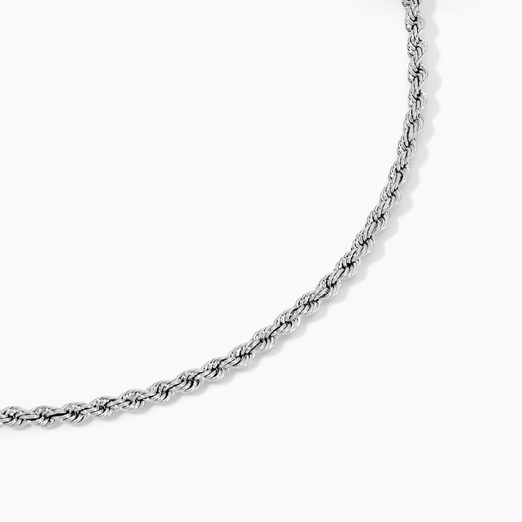 Chaine Jerry Maille Corde Or Blanc - Chaines Femme | Histoire d’Or