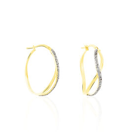 Créoles Micha Or Bicolore - Boucles d'oreilles créoles Femme | Histoire d’Or