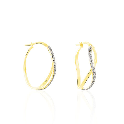 Créoles Micha Or Bicolore - Boucles d'oreilles créoles Femme | Histoire d’Or