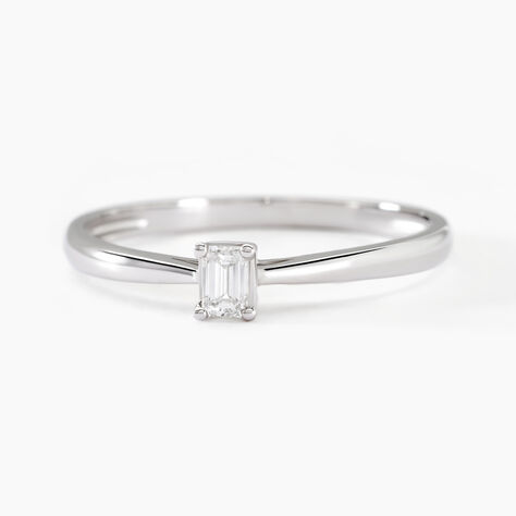 Bague Les Inseparables Or Blanc Diamant - Bagues solitaires Femme | Histoire d’Or